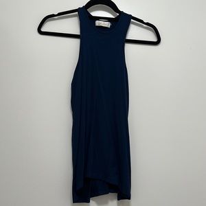 Fighting Eel (Ava Sky) navy blue racerback tank.